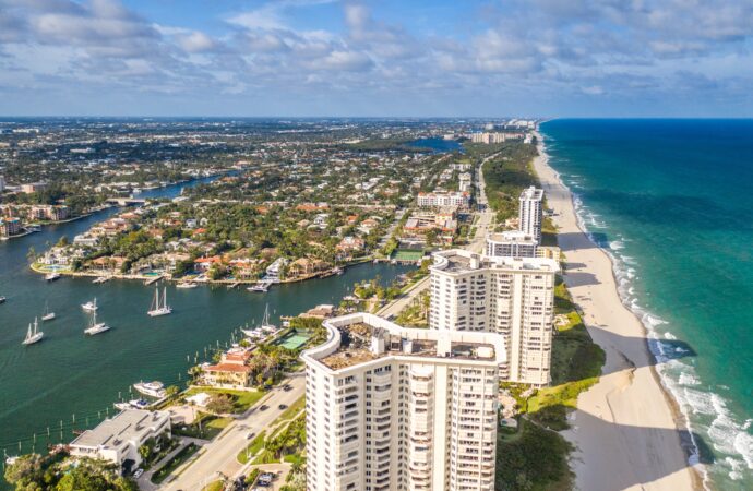 Aerial Boca Raton FL, A1A Palm Beach Painters