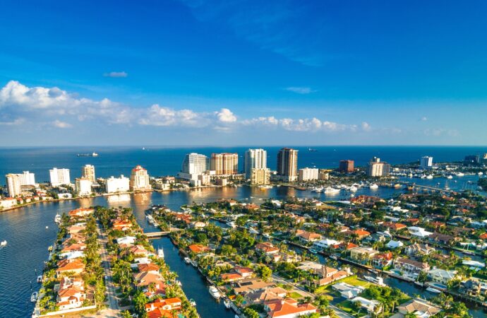 Aerial Fort Lauderdale FL, A1A Palm Beach Painters