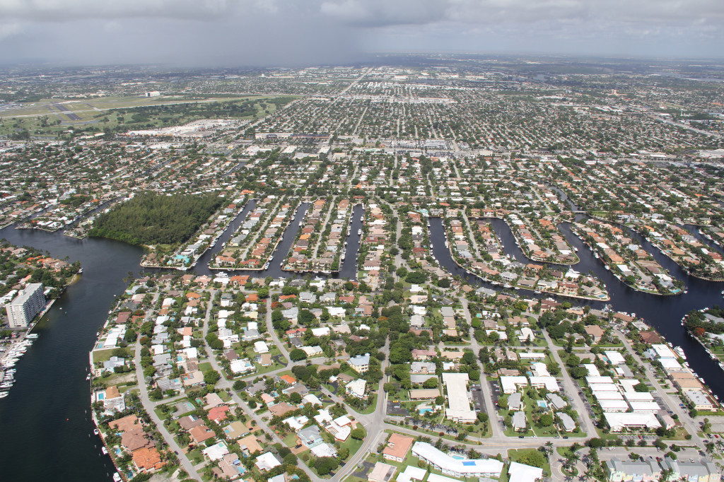 Aerial Lighthouse Point FL, A1A Palm Beach Painters